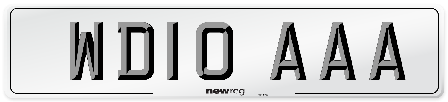 WD10 AAA Number Plate from New Reg